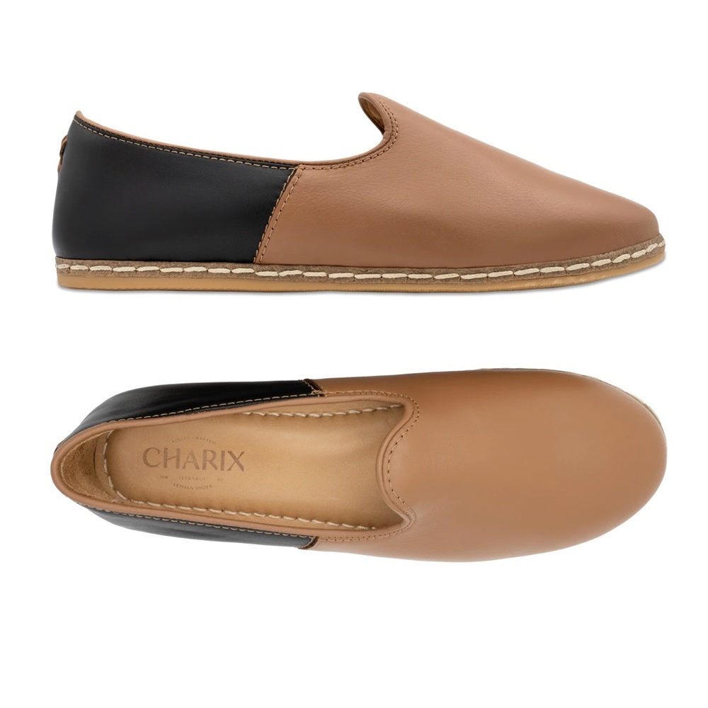 Charix Camel Black Slip On